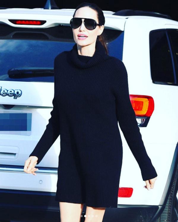 Анджелина Джоли надела мини продемонстрировав слишком худые ноги