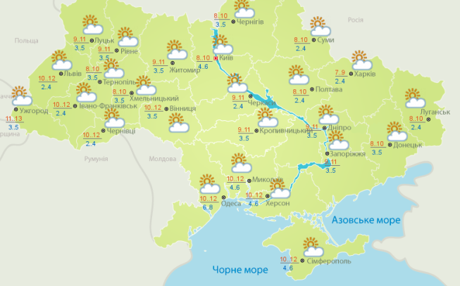 Синоптики рассказали, где будет тепло в Украине: карта