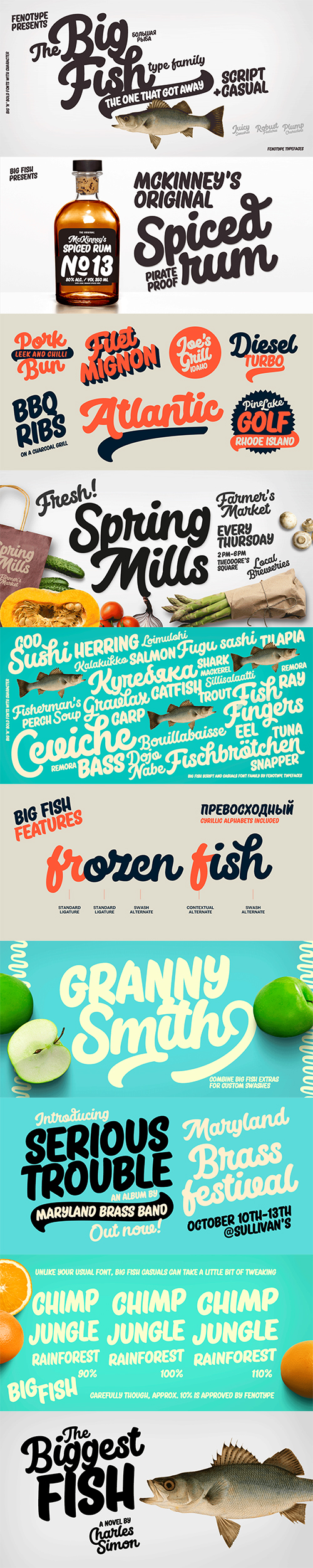 Big Fish font family