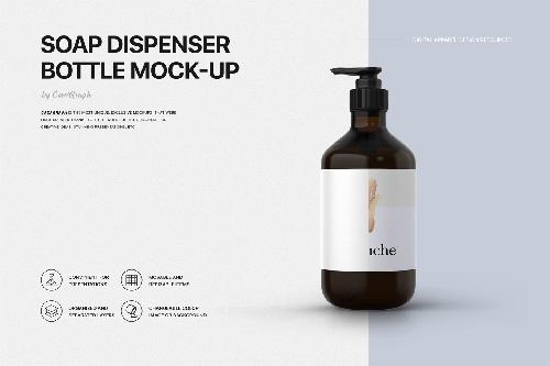Soap Dispenser Bottle Mockup