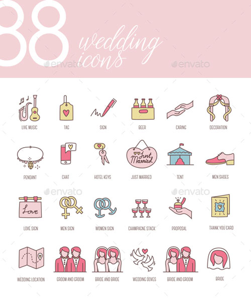 GR - Wedding Icons 20935366