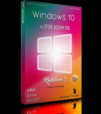 Windows 10 Pro RS3 v.1709.16299.98 En-us x64 Nov2017 V.2 Pre-Activated