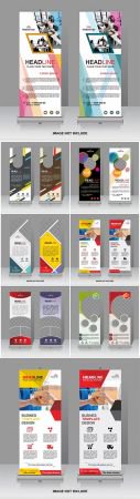 Roll-up vector template - 7 EPS