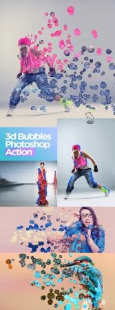 3D Bubbles Photoshop Action 19772266