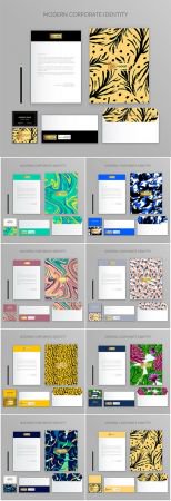 Corporate identity business set , modern stationery vector template design - 9 EPS