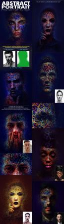 Abstract Portrait Photoshop Action - 19746177