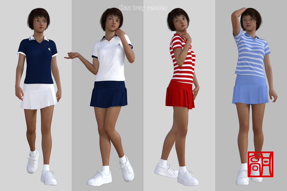 dForce Tennis Outfit for Genesis 8 Female
