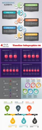 Vectors - Timeline Infographics 66