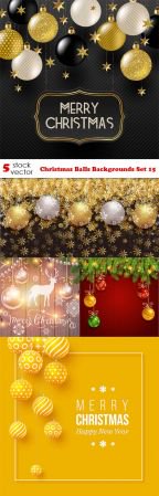 Vectors - Christmas Balls Backgrounds Set 15