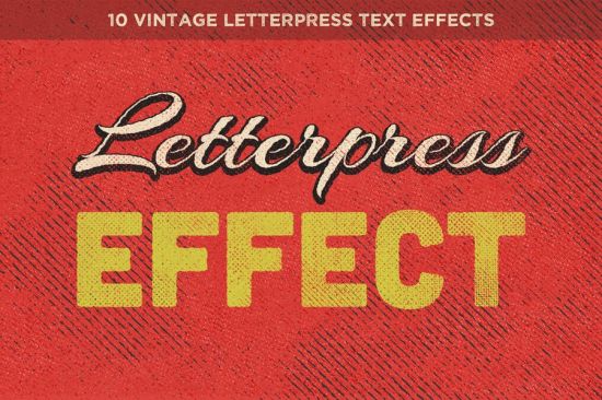 Vintage Letterpress Text Effects Vol. 1