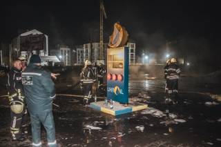 Под Киевом эпично сгорела заправка