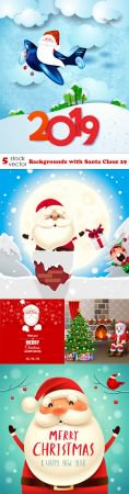 Vectors - Backgrounds with Santa Claus 29