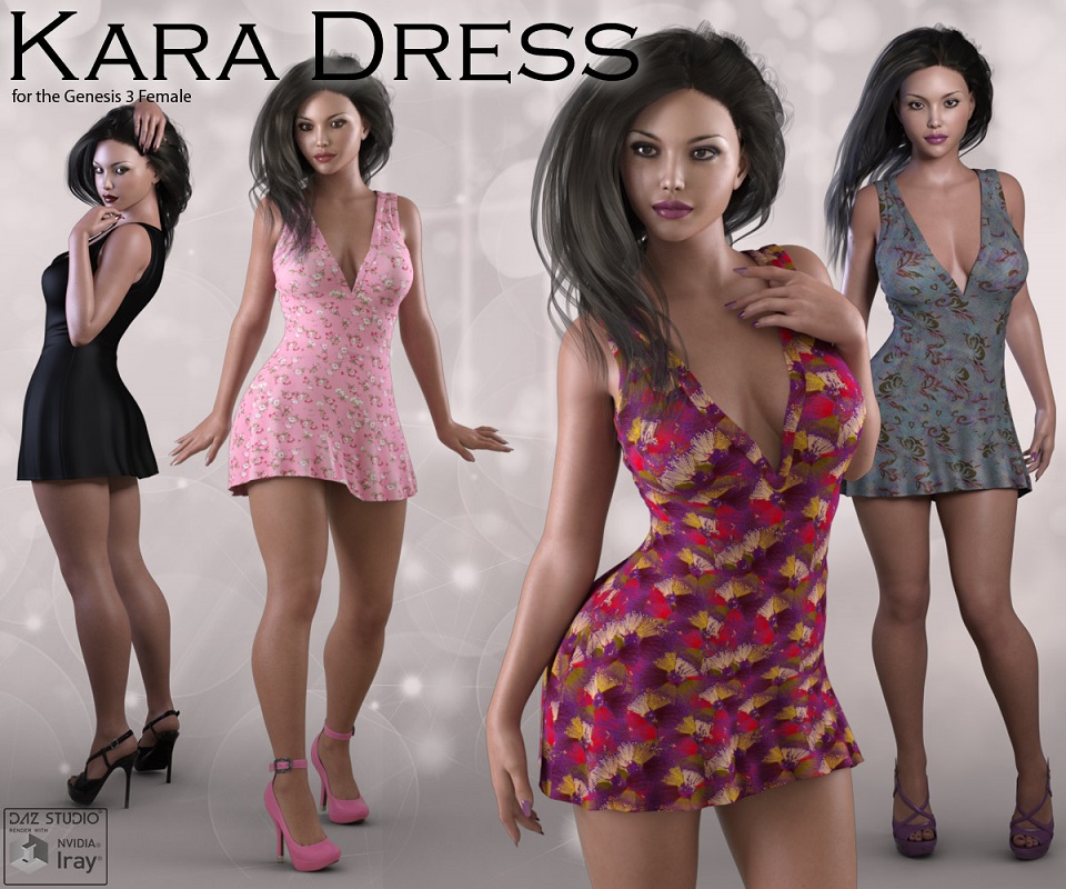Kara Dress for Genesis 3