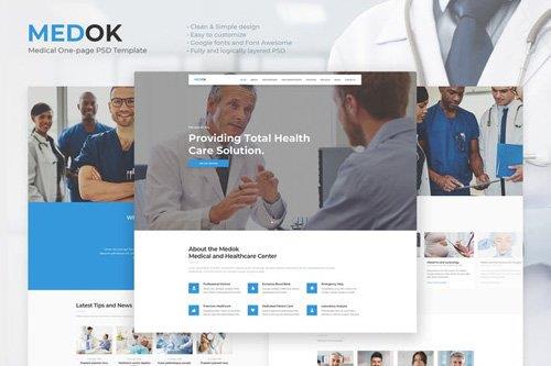 Medok - Medical One Page PSD Template