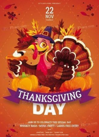 Thanksgiving Day 2018 PSD Flyer Template