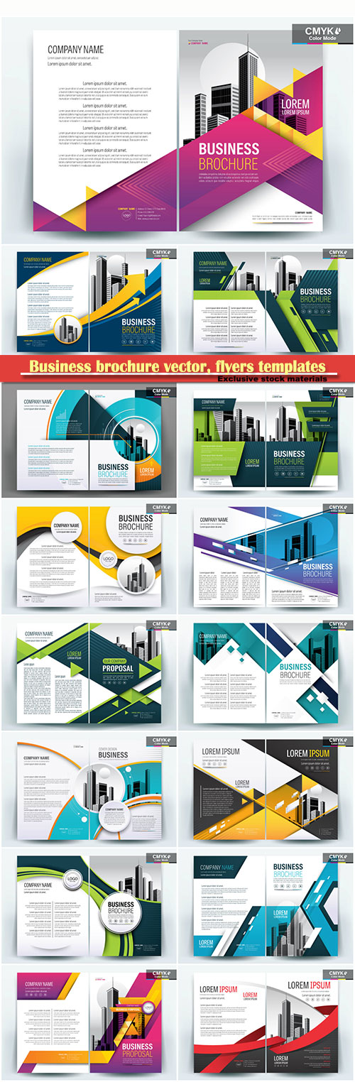 Business brochure vector, flyers templates # 79